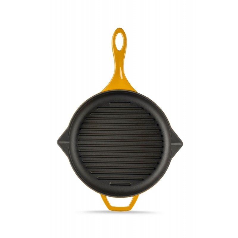 Zománcozott öntöttvas grill serpenyő Hosse, Dijon, Ф24cm - Öntöttvas serpenyő