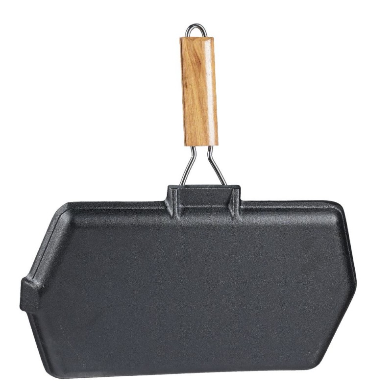Öntöttvas grill serpenyő lehajtható fa nyéllel, 35x21 cm | Öntöttvas grill serpenyő Öntöttvas grill serpenyő lehajtható fa nyéllel, 35x21 cm | Öntöttvas grill serpenyő | Öntöttvas serpenyő |