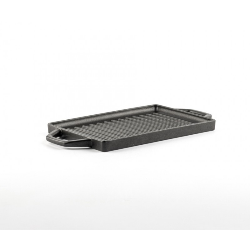 Mini öntöttvas grill lemez Hosse, 15.5x22.5cm - Fekete öntöttvas edények