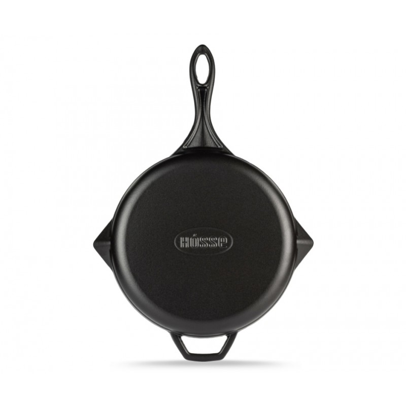 Zománcozott öntöttvas grill serpenyő Hosse, Black Onyx, Ф28cm | Öntöttvas grill serpenyő | Öntöttvas serpenyő |