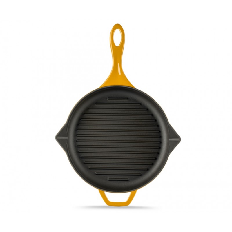 Zománcozott öntöttvas grill serpenyő Hosse, Dijon, Ф28cm - Öntöttvas serpenyő