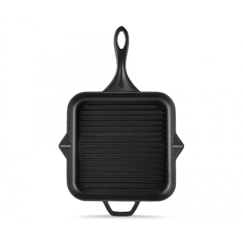 Zománcozott öntöttvas grill serpenyő Hosse, Black Onyx, 28x28cm - Fekete öntöttvas edények